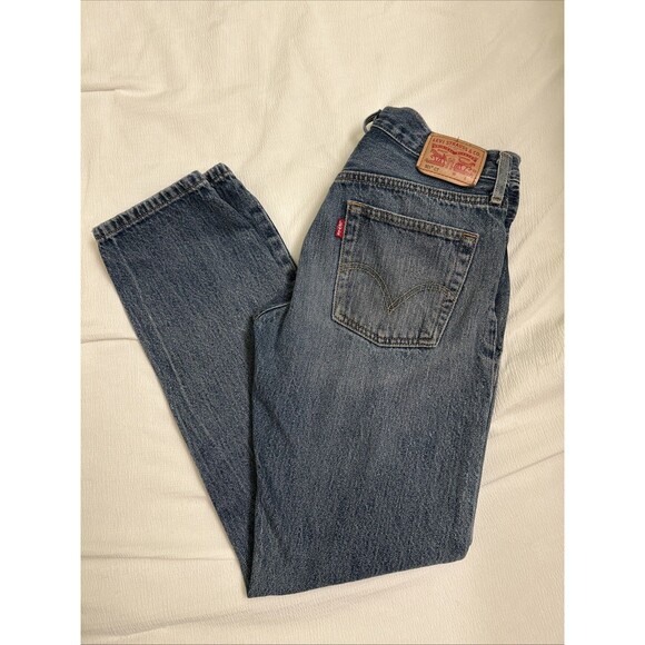 Levis 501 CT Jeans Mens 30x34 Customized Tapered Button Fly Medium Wash - Picture 1 of 10